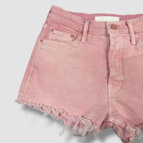 Mother Superior TomCat Kick Fray Denim Shorts Size 25 Pink - Picture 2 of 16